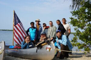 US Vet Connect veterans sitting in a boat