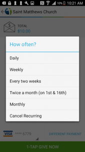 Recurring Donations for Android