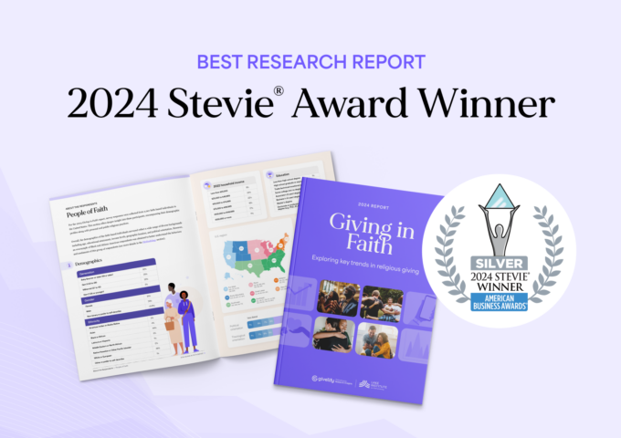 stevie award winner for church giving research